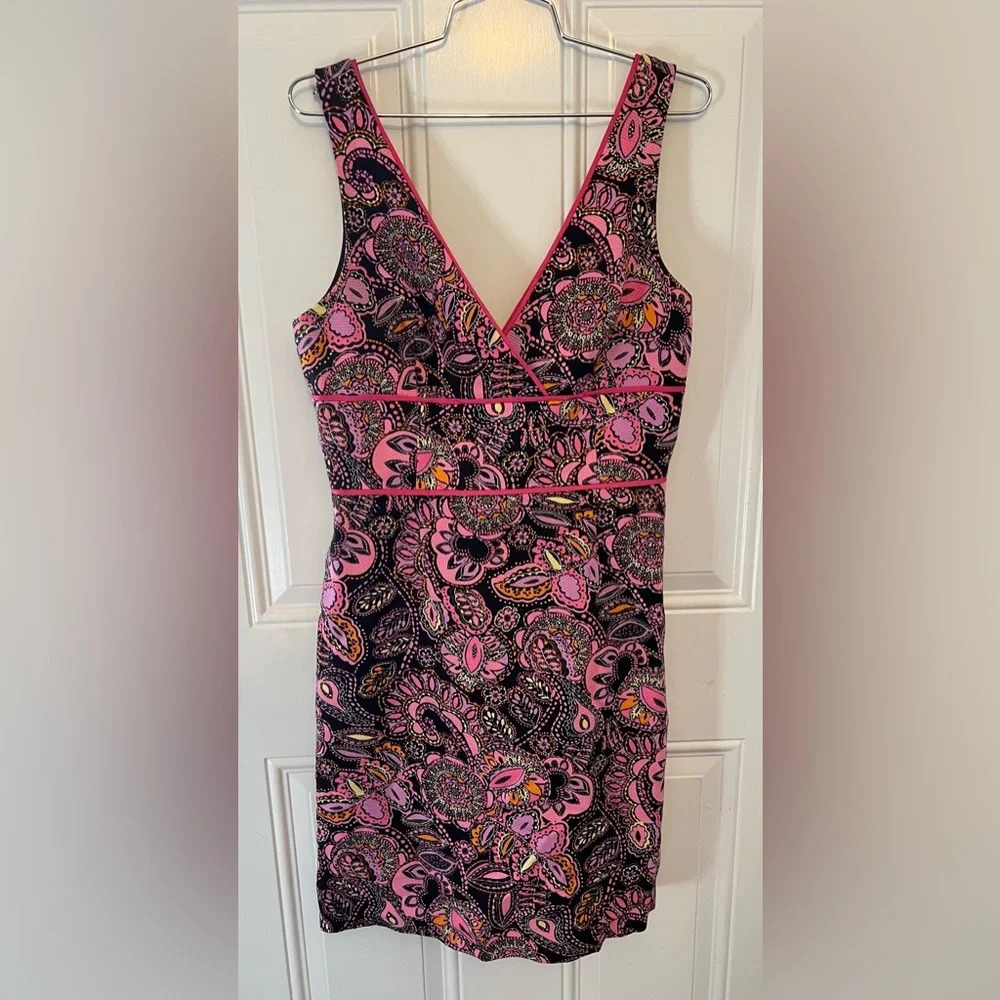 Sigrid Olsen Pink and Brown Paisley Dress